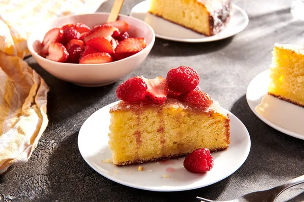 How does this lemon ricotta cake get its plush, melt-in-your