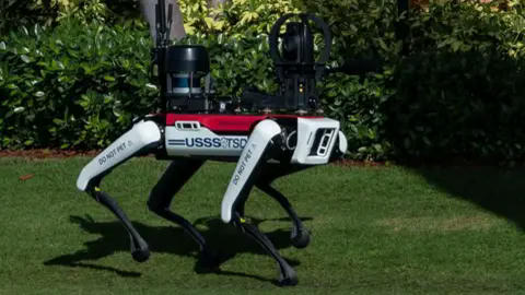 ‘Do not pet’: Why are robot dogs patrolling Mar-A-Lago?

Rob